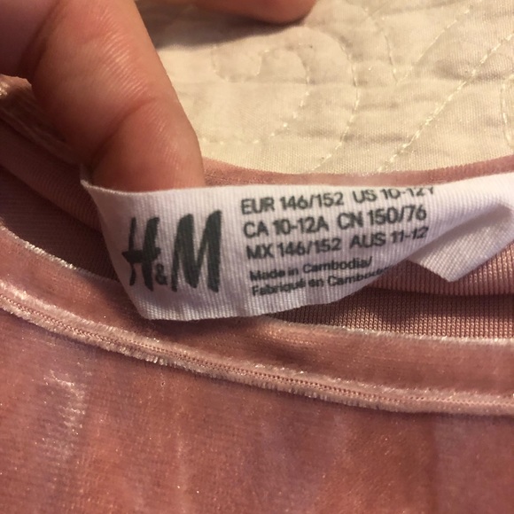 Pink velvet H&M Crop Top - Picture 2 of 2